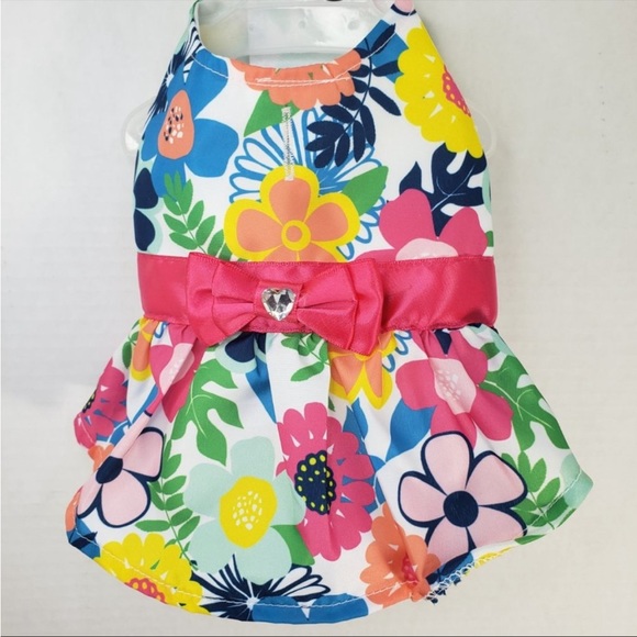 NWT Vibrant Life Bright Floral Dog Dress Size XS (up to 10 pounds) - Picture 9 of 9